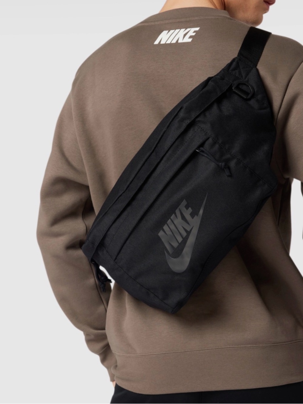 Nike Black Oversized Swoosh Sling Bag With Excellent Condition